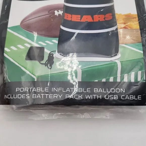 Chicago Bears Table Top Inflatable 21" Self Inflates Re-Usable Lights Up - Picture 4 of 7